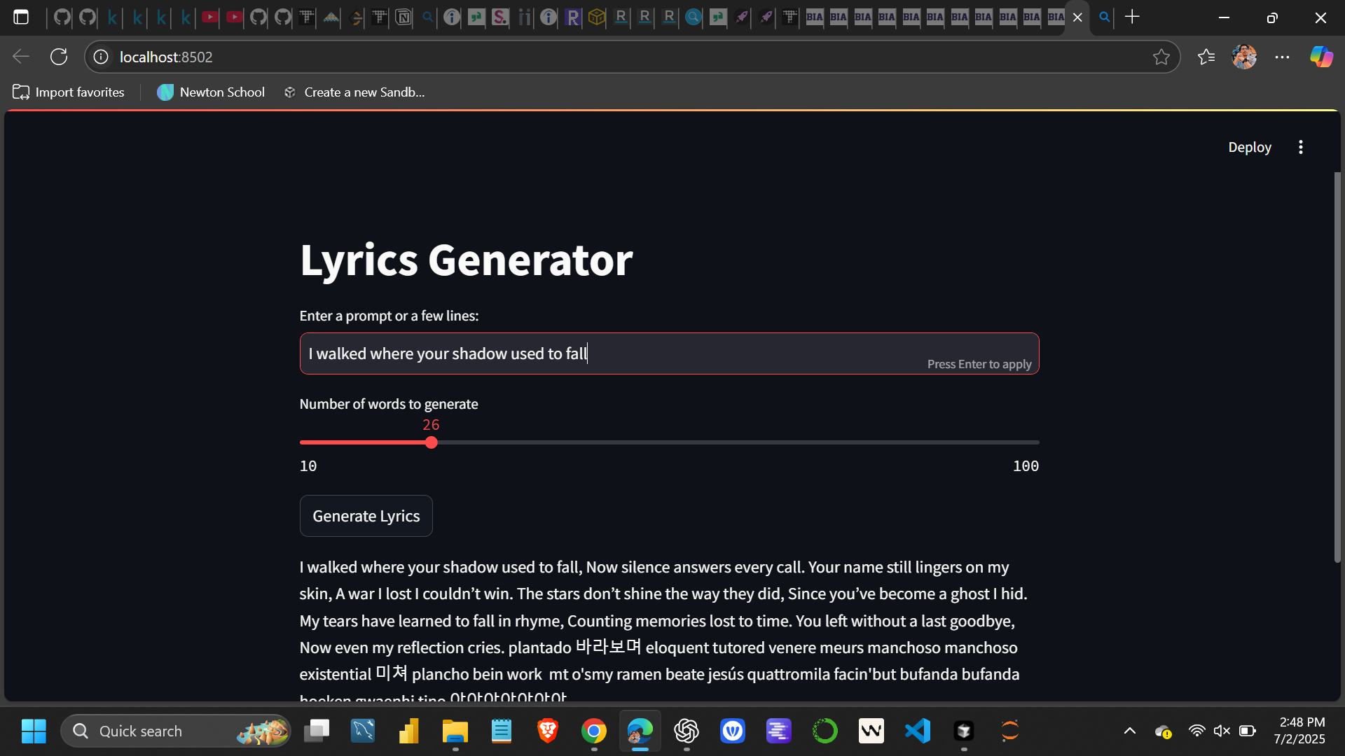 Lyrics Generator